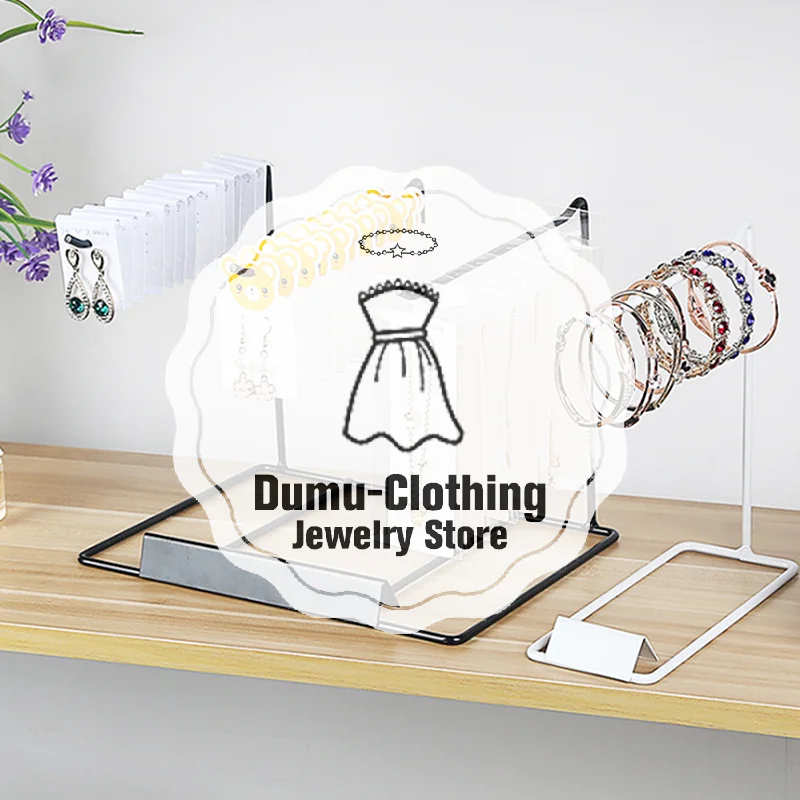 

Iron Bracket Rack for Displaying Jewelry and Organizing Necklaces, Earrings, and Hair Ties