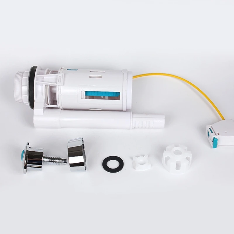 Side-Press Double Flush Drain Valves Komponen Tangki Toilet untuk Debit Air Drop Shipping