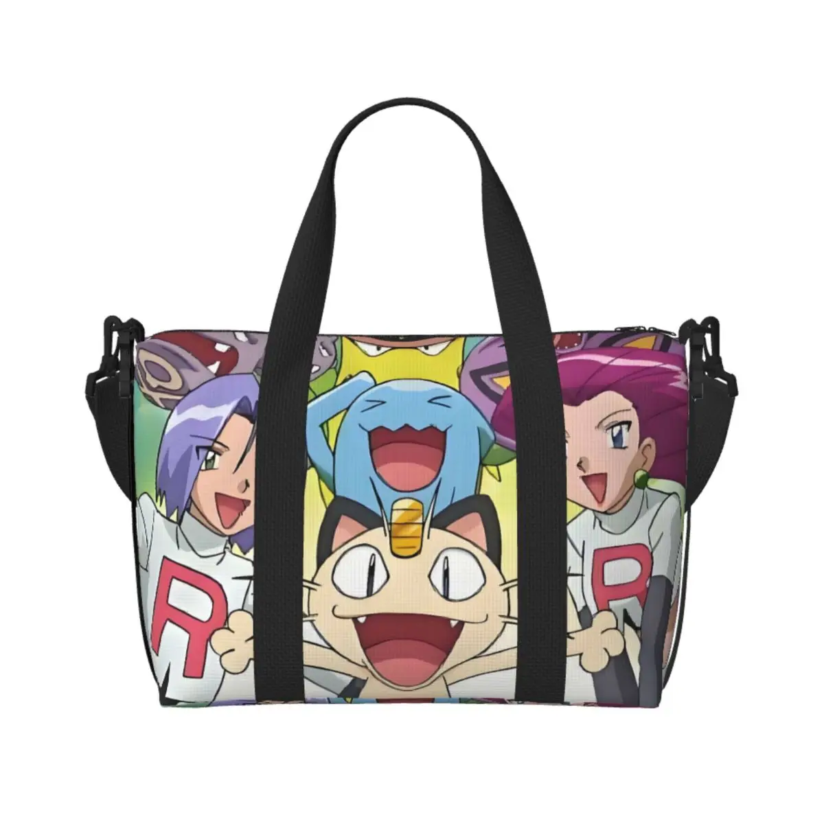 

Изготовленная на заказ командная сумка-тоут с героями мультфильмов, женская большая вместительная сумка в стиле аниме для спортзала, пляжная дорожная сумка на плечо