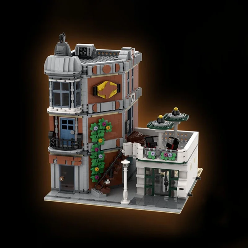 2107 قطعة MOC شاحنة بار الحيوانات الأليفة متجر الزاوية المرآب وحدات نموذج اللبنات DIY بها بنفسك هدايا عيد الميلاد فكرة الإبداعية لعبة أطفال عيد ميلاد #3