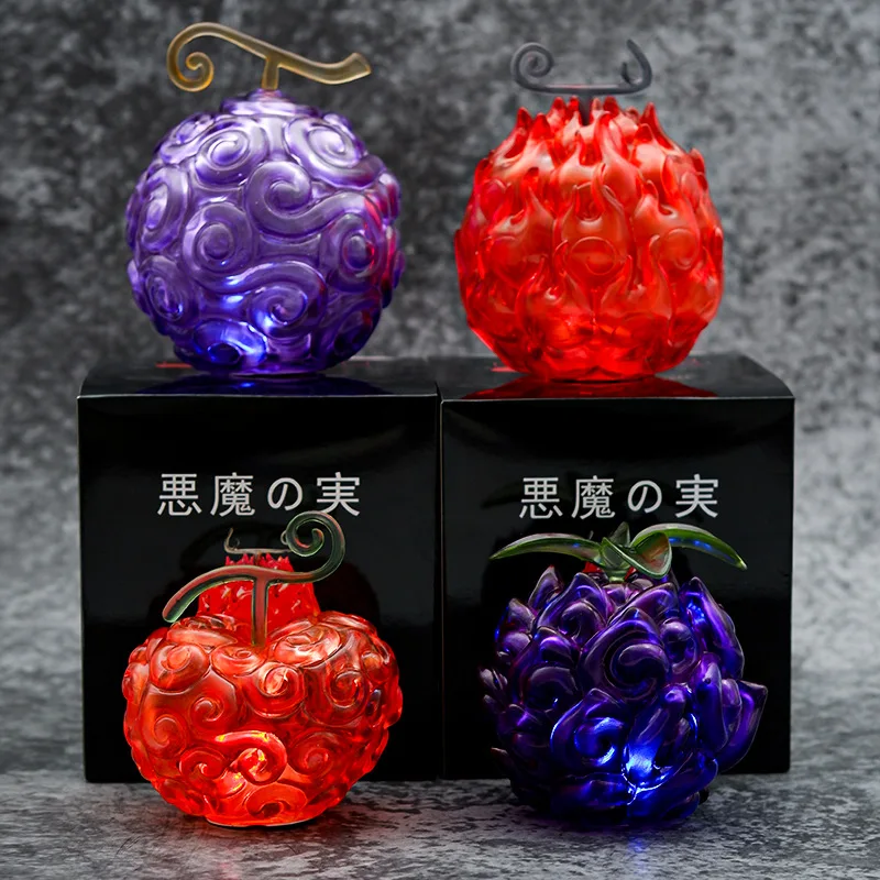 Creative One Piece Devil Fruit Doll Gk Rubber Dark Burning Fruit Decoration Collection Model Toy Kids Charm Toy Birthday Gift