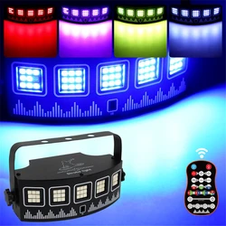 Iluminación de escenario LED RGB para discoteca, lámpara de efecto estroboscópico para DJ, fiesta, vacaciones, Navidad, Club de música, Bar, gradiente de Flash activado por sonido