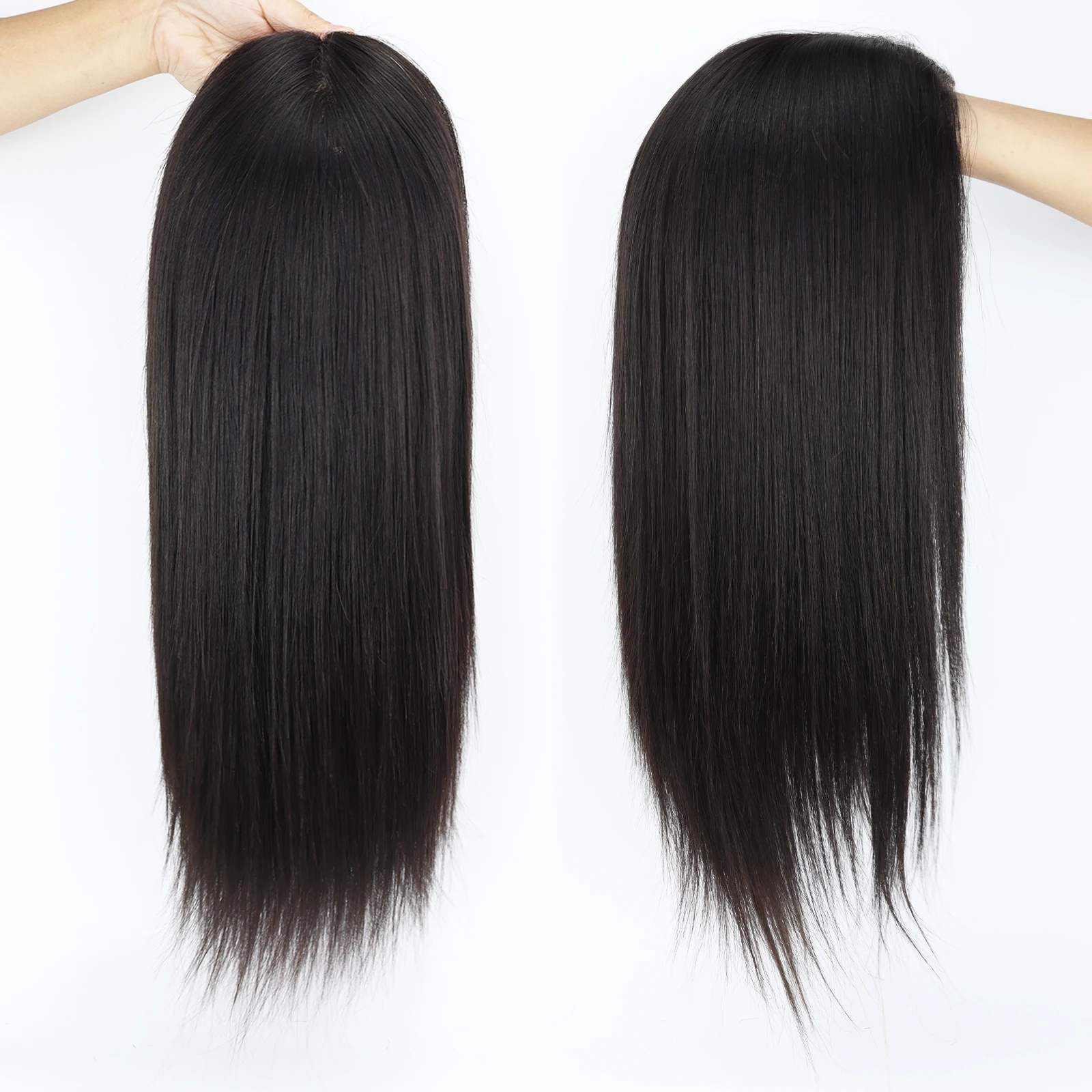 

16inch Real Virgin European Human Hair Wig for Women 10x12cm Silk Base Wig with Lace Soft Breathable Natural Scalp Everyday Wear