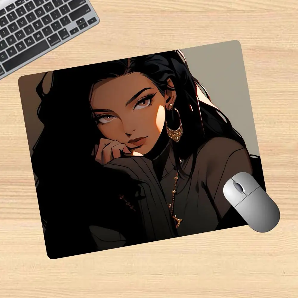 

Anime Mature Girl Mouse Pad For Small Size Gaming Mouse Pad Gamer Company Keyboard Mouse Mats Carpet Computer Desk Mats