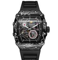 Hot selling 2024 new men's wine barrel luminous waterproof mechanical watch fashion trend fully automatic watch
