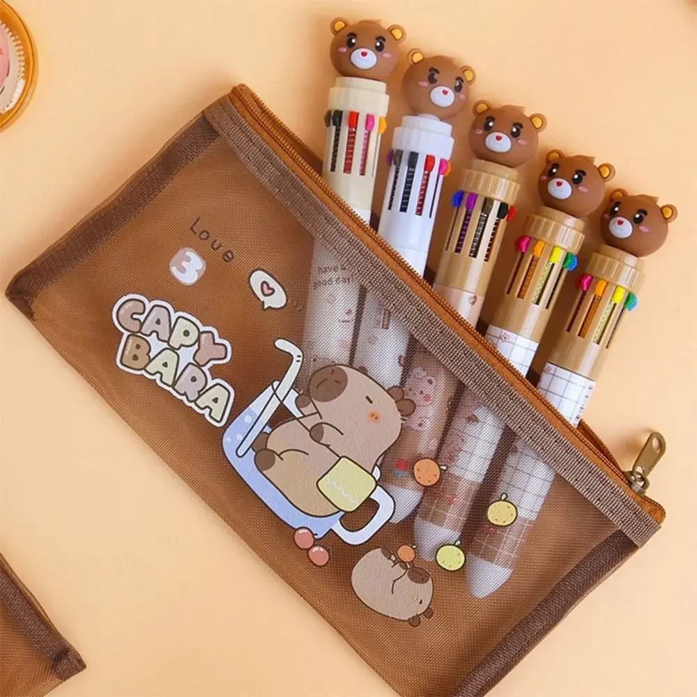 Органайзер-для-канцелярских-принадлежностей-мультяшный-дизайн-сетчатая-сумка-с-капибарой-прозрачная-сумка-для-ручек-высококачественная-сетчатая-сумка-для-ручек-для-хранения-канцелярских-принадлежностей