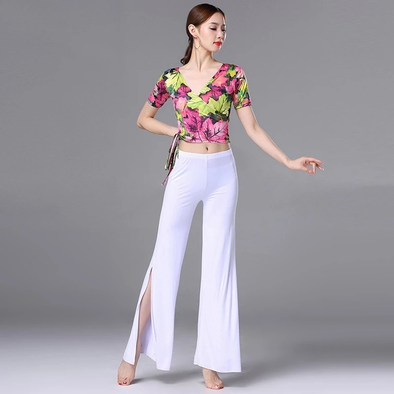 

Индивидуальный новый современный классический костюм для танца живота, модальные широкие брюки для похудения, женские костюмы для танца живота для взрослых