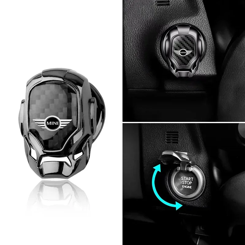 1pcs Car Engine One Click Start Button Cover Car Styling Badge Decal Emblem For Mini Cooper R50 R52 R55 R56 R60 R61 F54 F55 F56