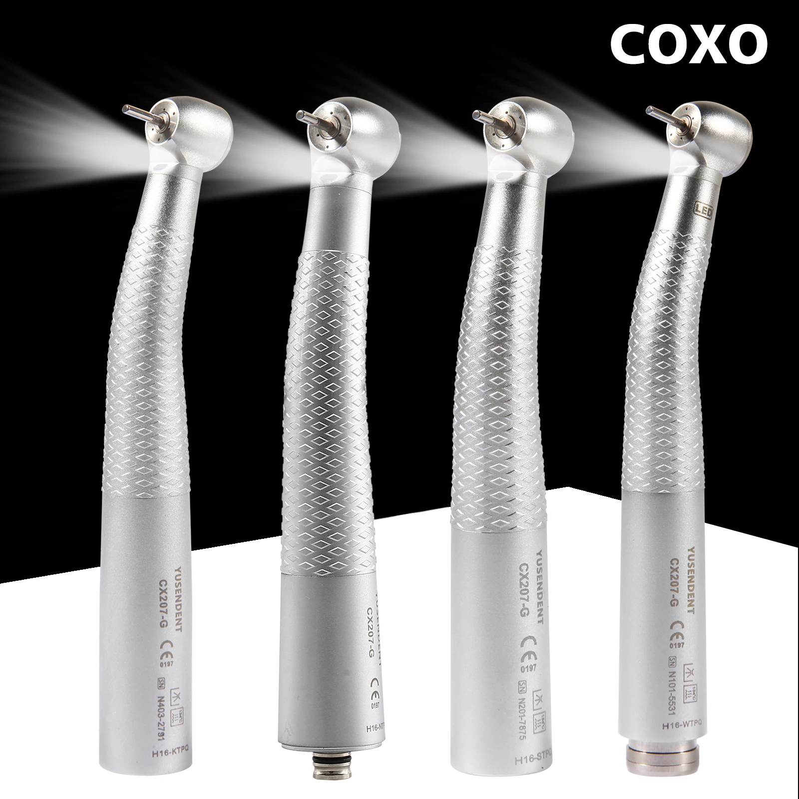 COXO Big Torque Head Dental Fiber Optic High Speed  Handpiece Push Button fit NSK Sinora LED Coupler 6H Good Quality