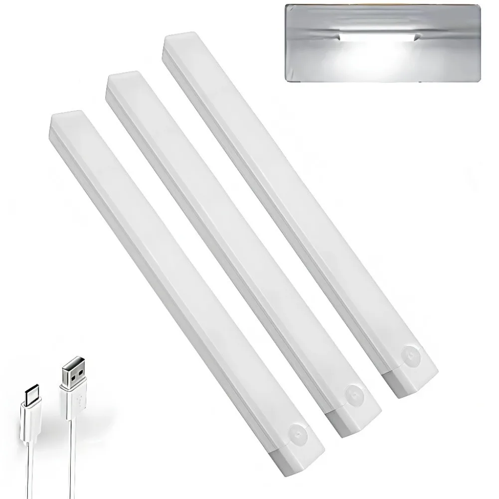 Wireless LED Motion Sensor Light - Rechargeable Night Light For Cabinets 3pcs  Wireless Motion Sensor Light Motion Sensor Night