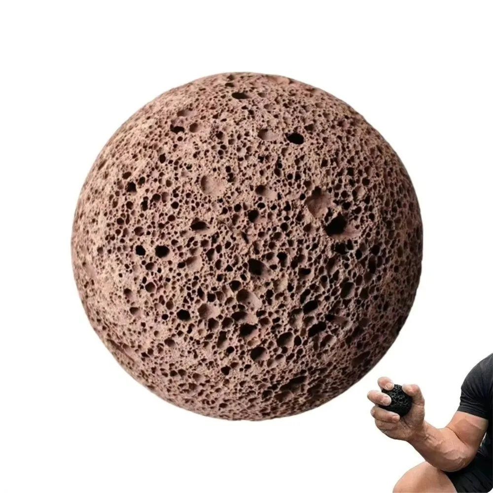 Natural Lava Stone Hand Grip Ball 5cm Porous Texture Hand Callus Ball Callus Building Grip Strength Training Ball