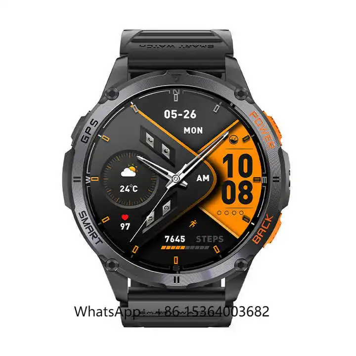 

GPS AMOLED IP68 Smartwatches K67A Compass Fitness Tracker 180+ Sport Modes Montre Connectée with Flashlight