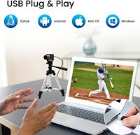 ELP 12MP USB Camera 3X Zoom Webcam with 3.6-10mm Varifocal Lens High Speed 1080P 120FPS 4K 30FPS Low Light Mini UVC Webcam
