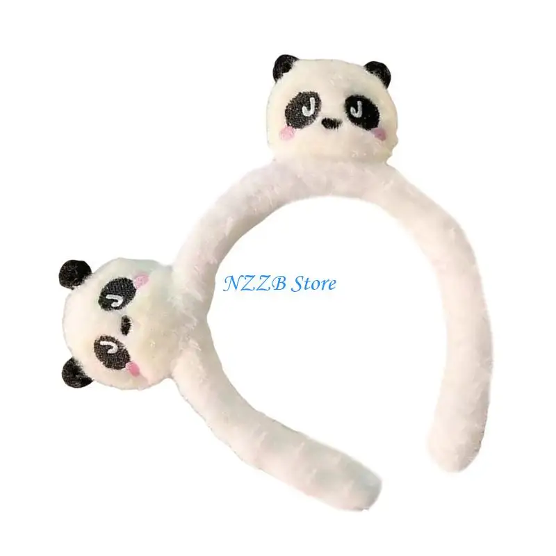 T21F Soft Plush Panda Hair Band Comfortable Headband for Daily Wear or Celebrations