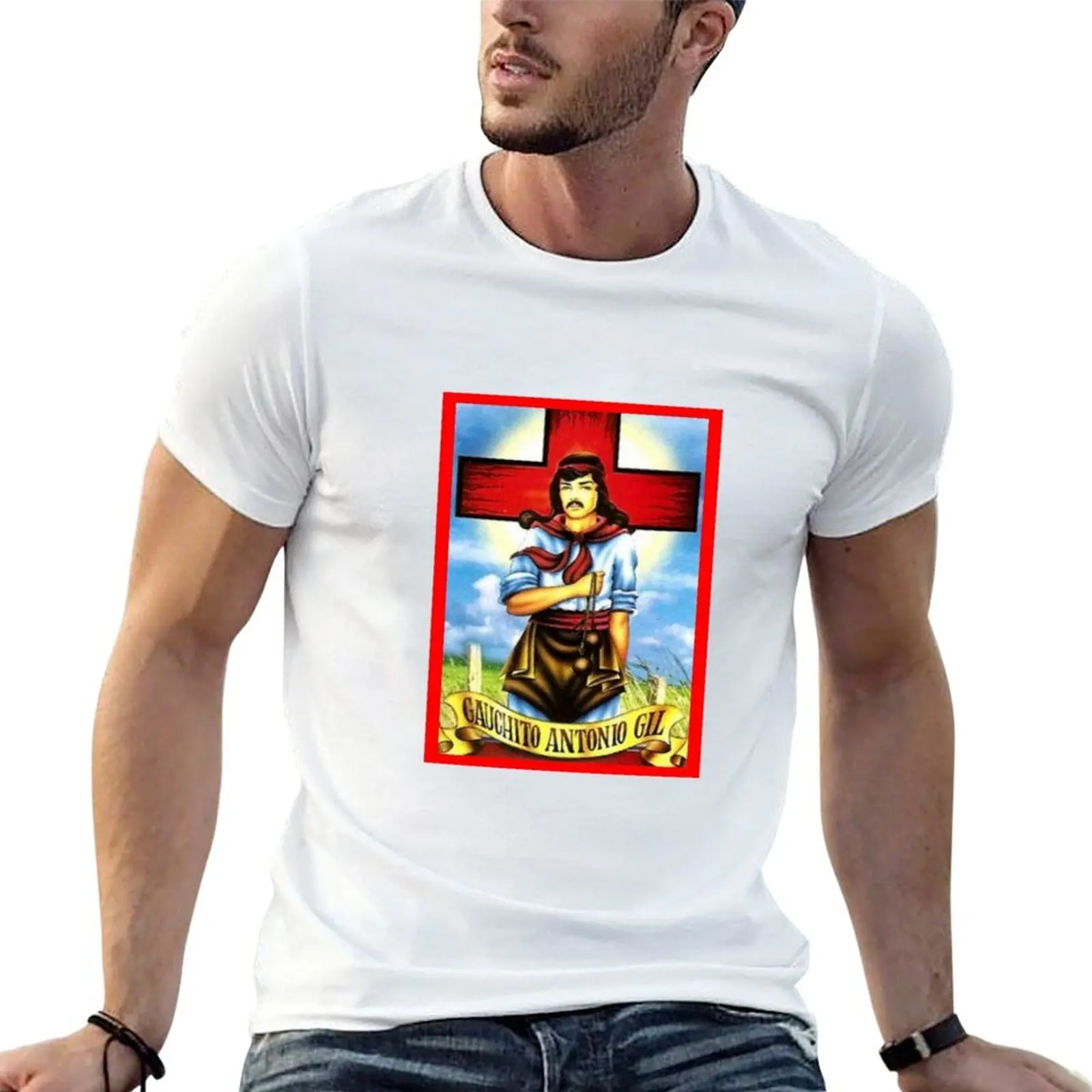 Camiseta Gauchito Gil, Camiseta Informal para el Trabajo