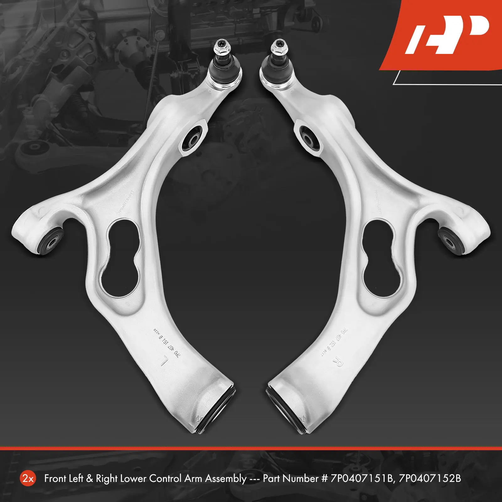 A-Premium 2x Front Lower Control Arm with Ball Joint for Audi Q7 2007-2015 Porsche Cayenne 2008-2010 Volkswagen Touareg