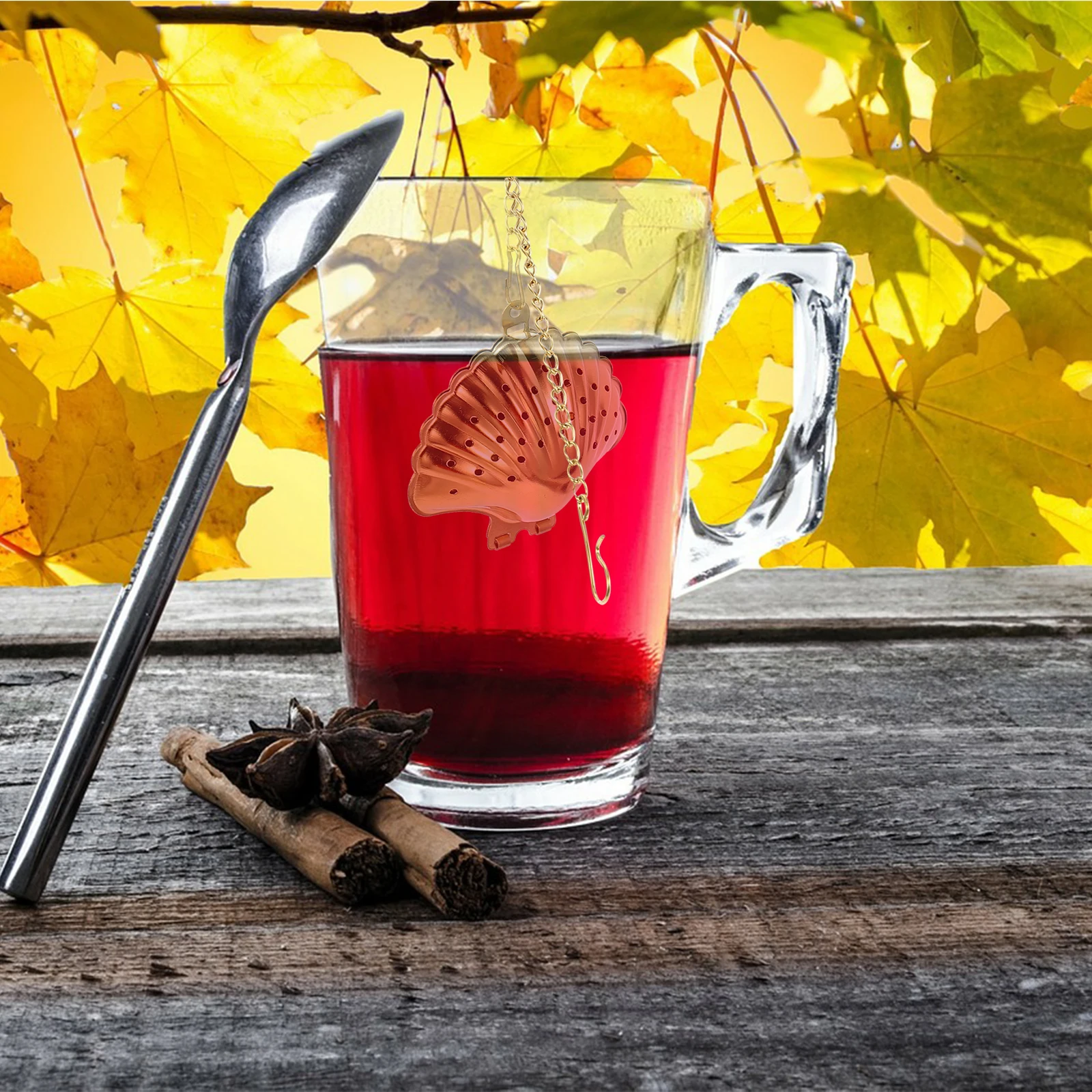 

3 pcs Stainless Steel Strainer Shell Shaped Infuser For Home Office Use Fine Mesh Tea Residue Colander Tea Filter Tool