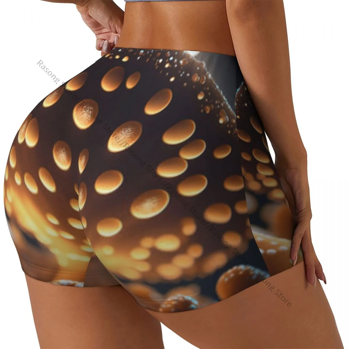 

Женские шорты для йоги, шорты для тренировок в стиле фэнтези с грибами, быстросохнущие шорты для фитнеса, женские шорты для йоги, тренажерного зала, бега, спортивная одежда