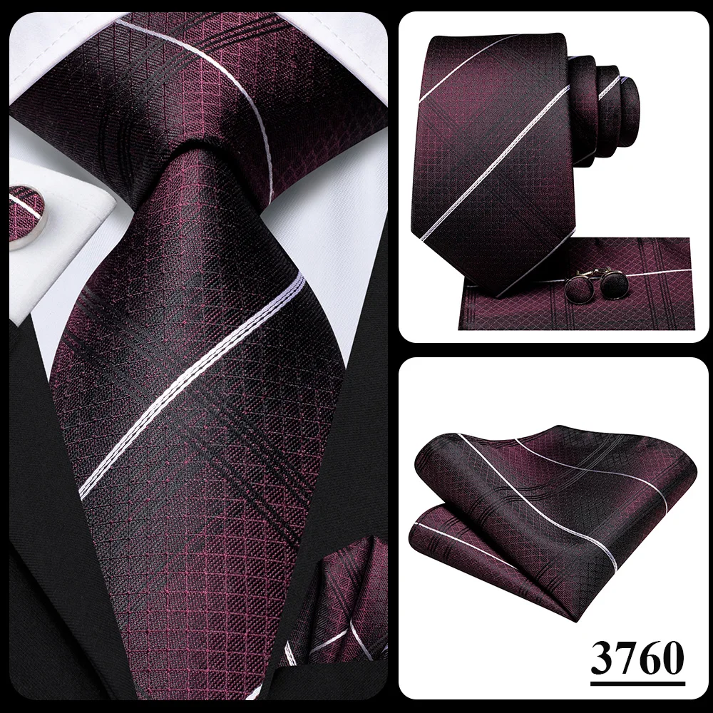 Herrenmode Einfarbiges Grün-Blaues Krawatten-, Taschentuch- und Manschettenknopf-Set für Smoking-Accessoires Klassische Luxus-Seidenkrawatte als Geschenk für Männer – Detail 39