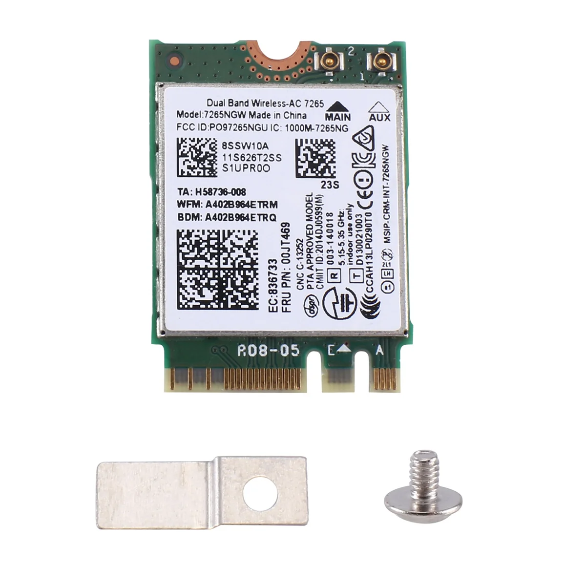 Placa WiFi B48A AC7265 7265NGW FRU00JT469 802.11AC NGFF BT4.0 para Lenovo Thinkpad E550 E455 E555 Series