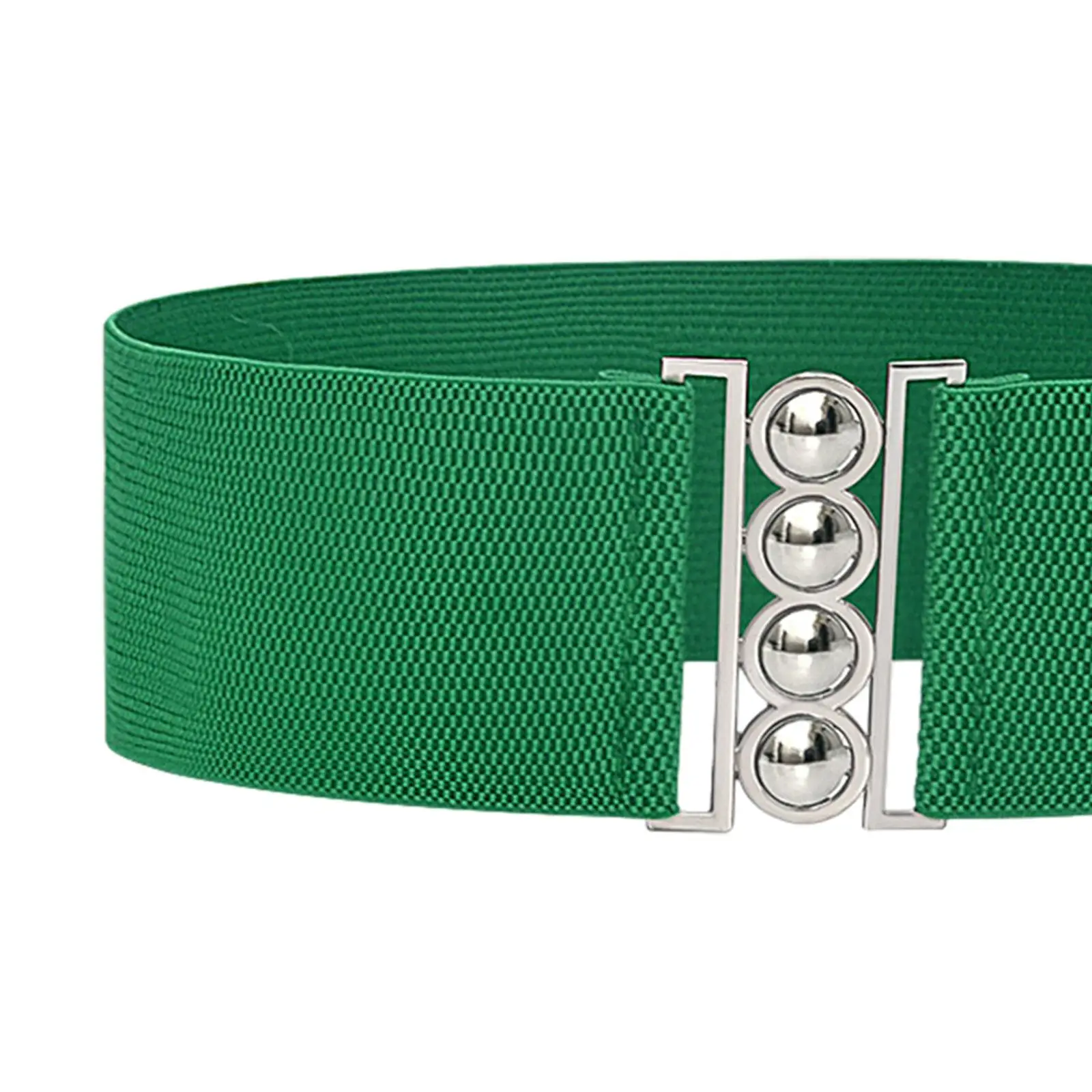 

Wide Elastic Belt with Metal Buckle Cinch Stretch Elegant Female Simple Decoration Dress Belt for Women Ladies Dress Accessories