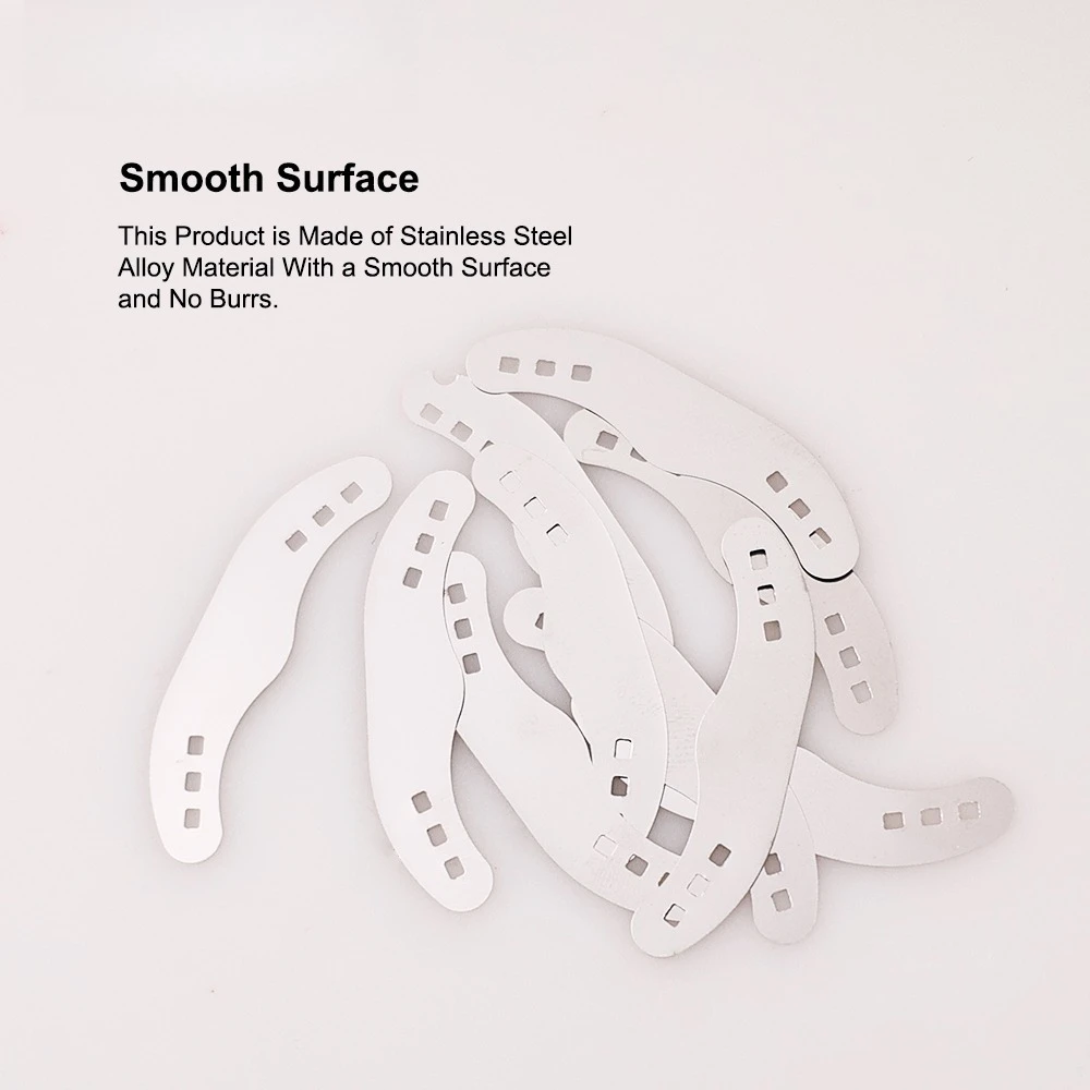 

10Pcs/Box Silver Stainless Steel Matrix Bands Dental Orthodontics with Holes Tofflemire Ivory Matrices Bands Stainless Steels