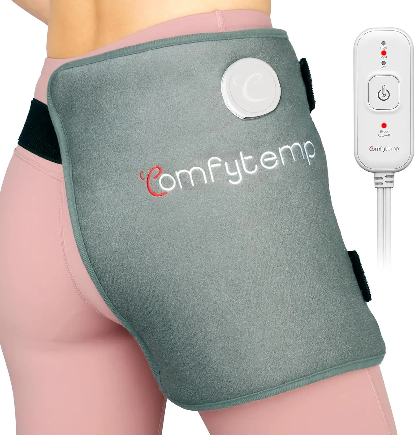 

Adjustable Hip Heating Pad for Lower Back & Thigh Pain Relief, FSA/HSA Eligible, Washable & Safe