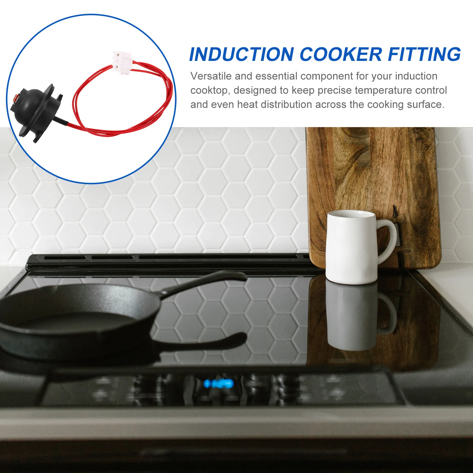 

Electromagnetic Stove Temperature Sensor Coil Head Replacement Induction Cook Sensor Repair Part For Cooker Precision Heat