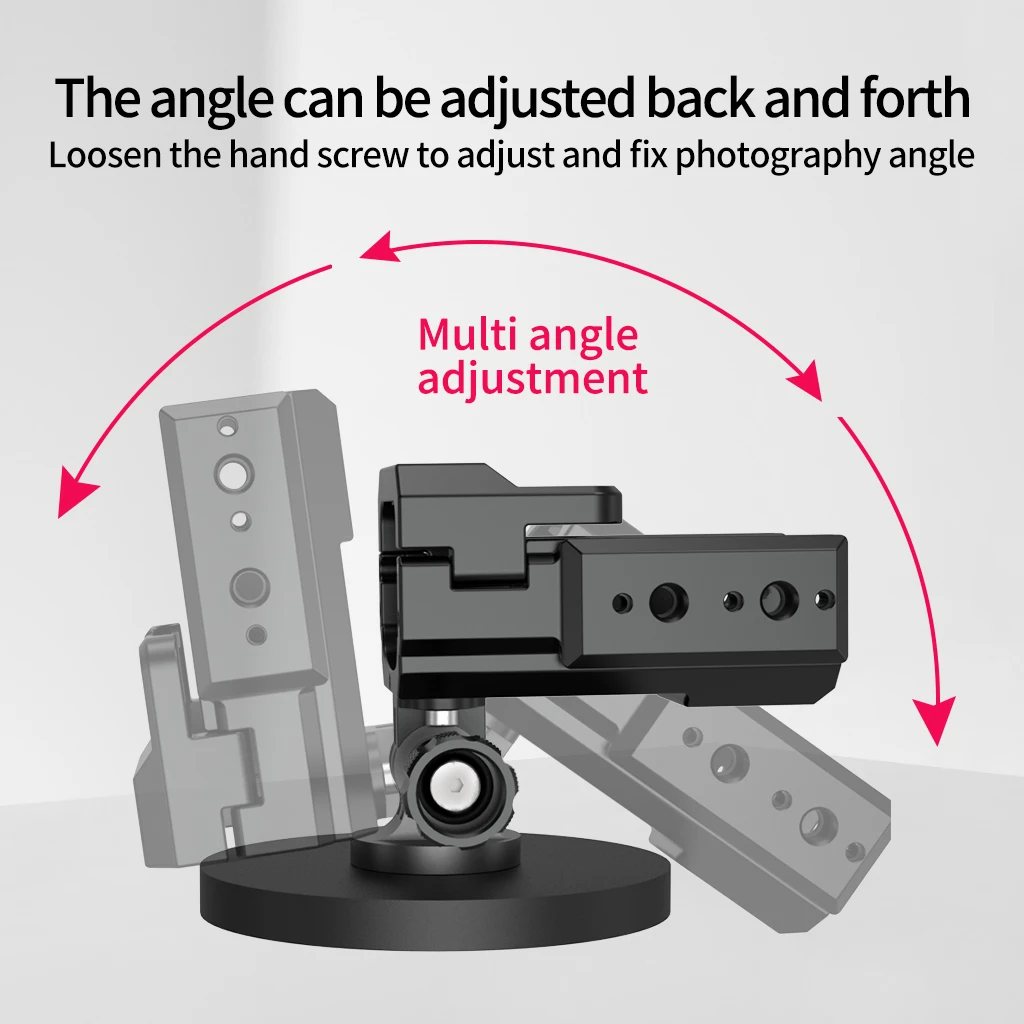 Verstellbare Magnetische Basis Pocket3 Erweiterungshalterung Stativadapter für DJI OSMO Pocket 4 Starke Saugkraft Auto-Halterung Kamera-Käfig-Rig – Detail 2