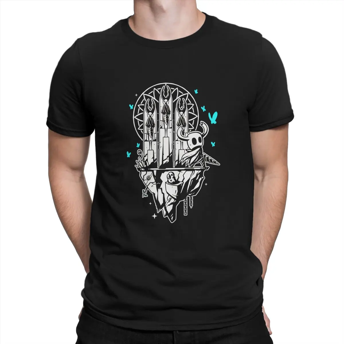 Hollow Knight Bug Knight T Shirt Vintage Alternative Men's Tshirt Polyester  Men Clothing