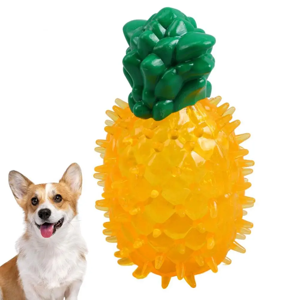 Brinquedo de mastigar para cachorro, mordedor durável, brinquedos de mastigar com design em formato de fruta, brinquedo congelável para mastigar cachorro para collie poodle labrador
