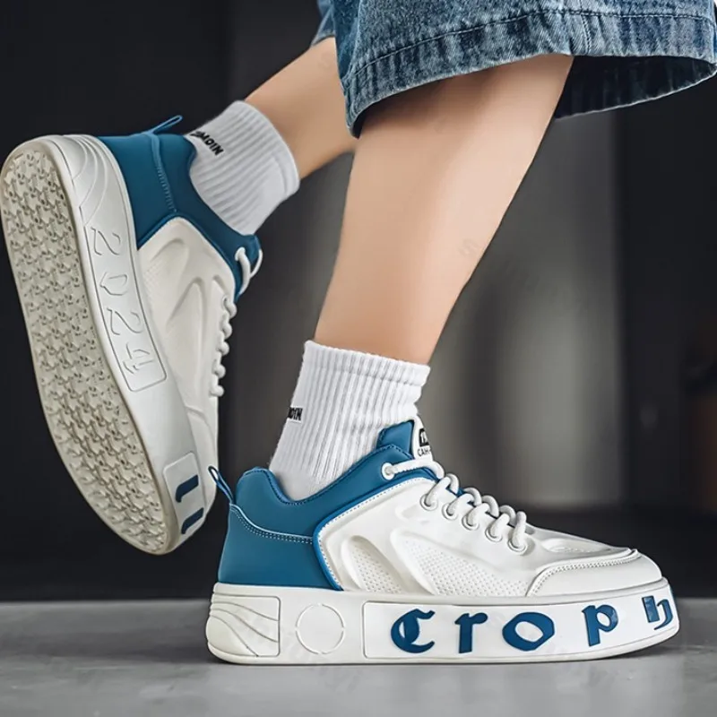 

Осень 202, повседневная спортивная обувь с низким берцем на толстой подошве для мужчин, модные трендовые универсальные сетчатые дышащие удобные массивные кроссовки