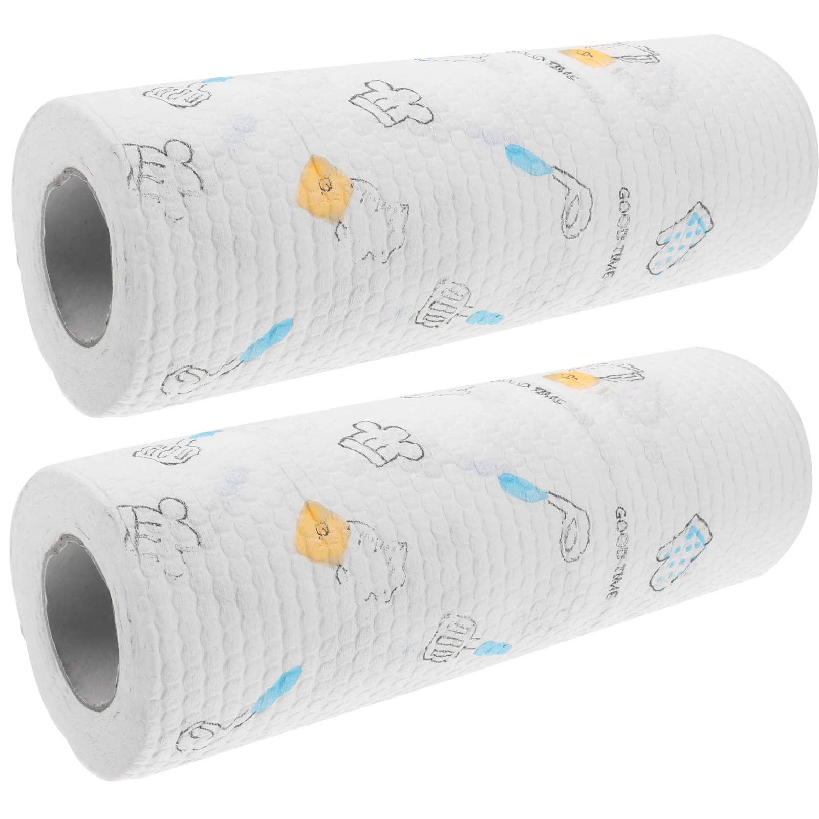 

2 Rolls Microfiber Dish Cloths Reusable Cotton Kitchen Paper Washable Cleaning Rags Quick Dry Dual Use Washing Cloth
