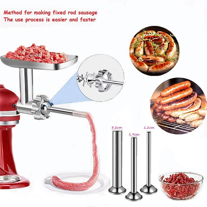 Food Grinder Accessories Mixer Accessories Meat Grinder Accessories Include Sausage Filling Tubes