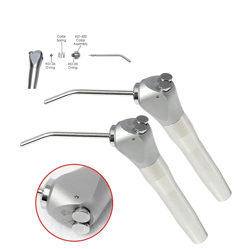 

3 Sets Dental Air Water Spray Triple 3 Way Gun Syringe Handpiece With 2 Nozzles Tips Tubes For Dental Chair Unit