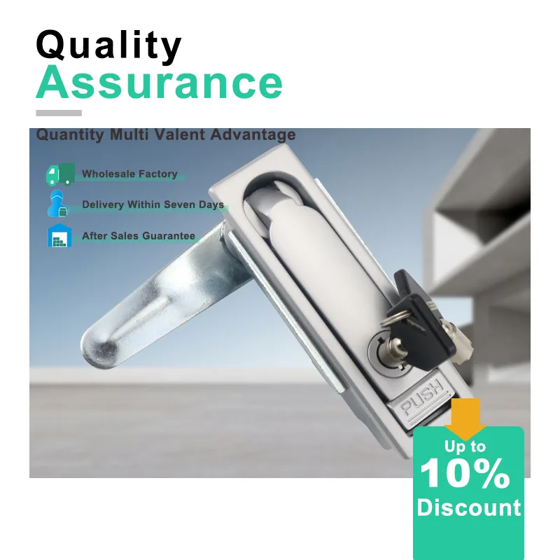 Zinc Alloy Flat Lock For Industrial Machinery Equipment Doll Machine Charging Station Distribution Cabinet