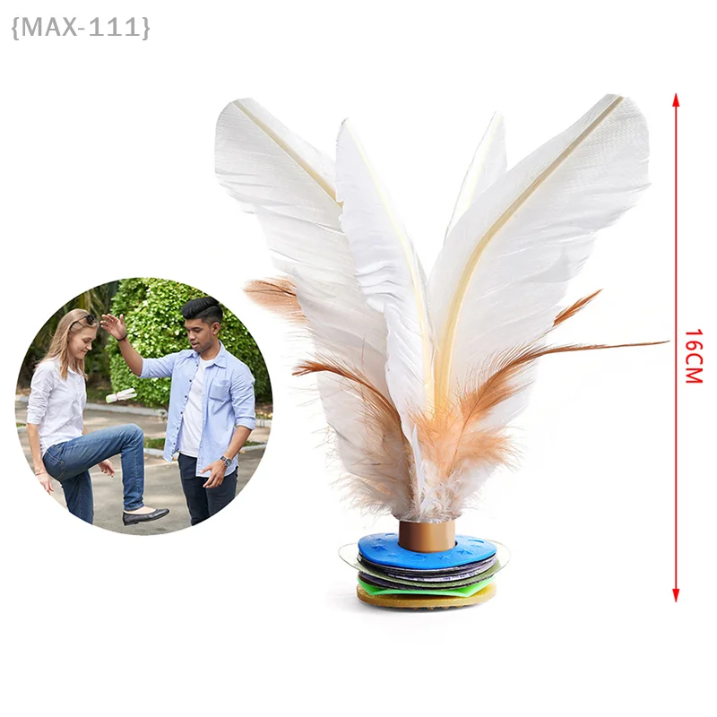 Volantes de plumas de ganso blanco, equipo deportivo tradicional chino para ejercicio de pies al aire libre, juego de juguete para adultos y niños