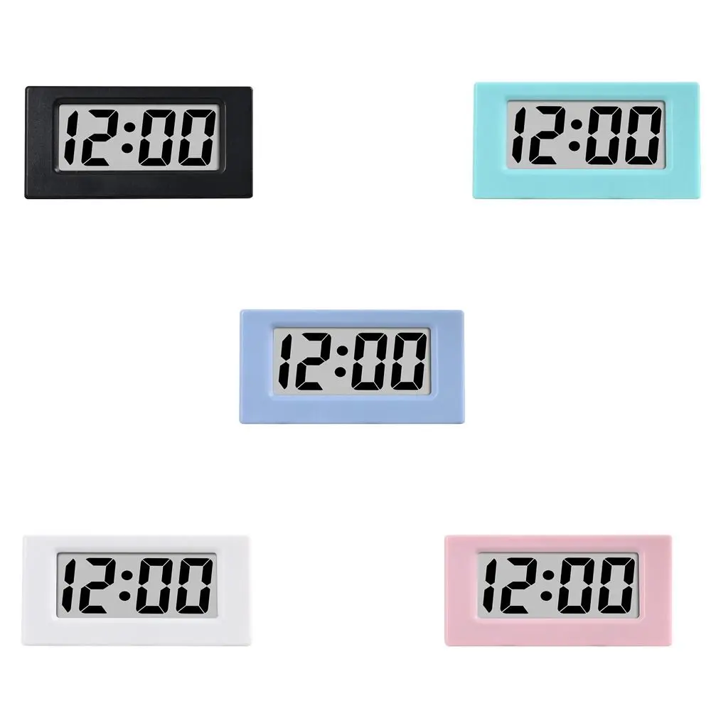 Car Time Display Digital Clock Mini LED Clock Cute Portable Screen Desktop Clock 24Hour Mute Electronic Digital Clocks Student