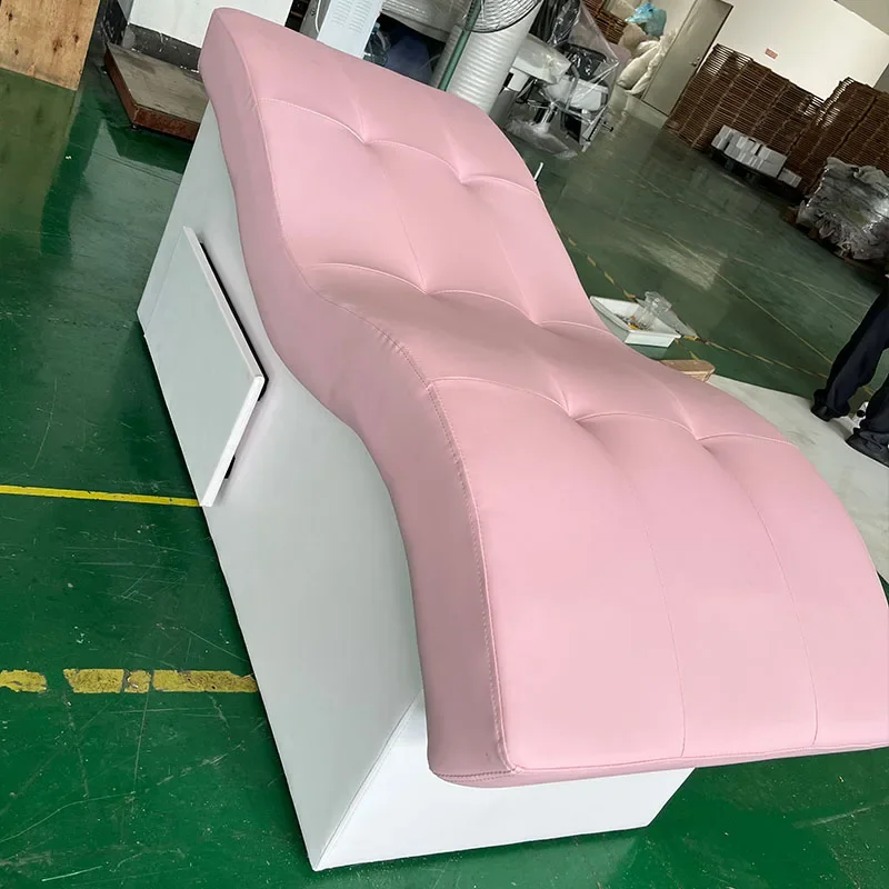 Modern Design Pink Curved Massage Table Bed Hospitals for Beauty Salon Nail Salon Wholesale Price Made Metal Hot Sale 1 Set