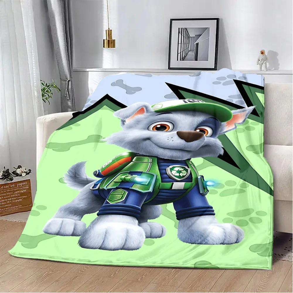 Cute P-PatrolS Cartoon P-PAWS Printed Blanket Picnic Blankets Warm Blanket Soft and Comfortable Blanket Home Birthday Gift