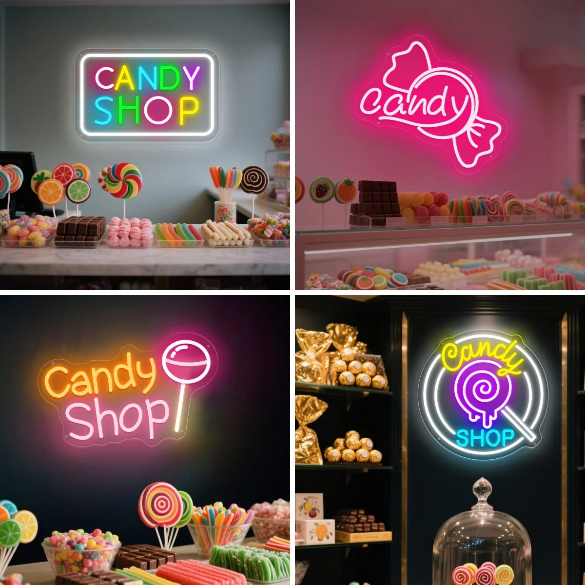 

Candy Shop LED Neon Candy USB Powered Neon Sign Ночник Настенное искусство и игровая комната Спальня Гостиная Декор Candy Bar Лампа Знак