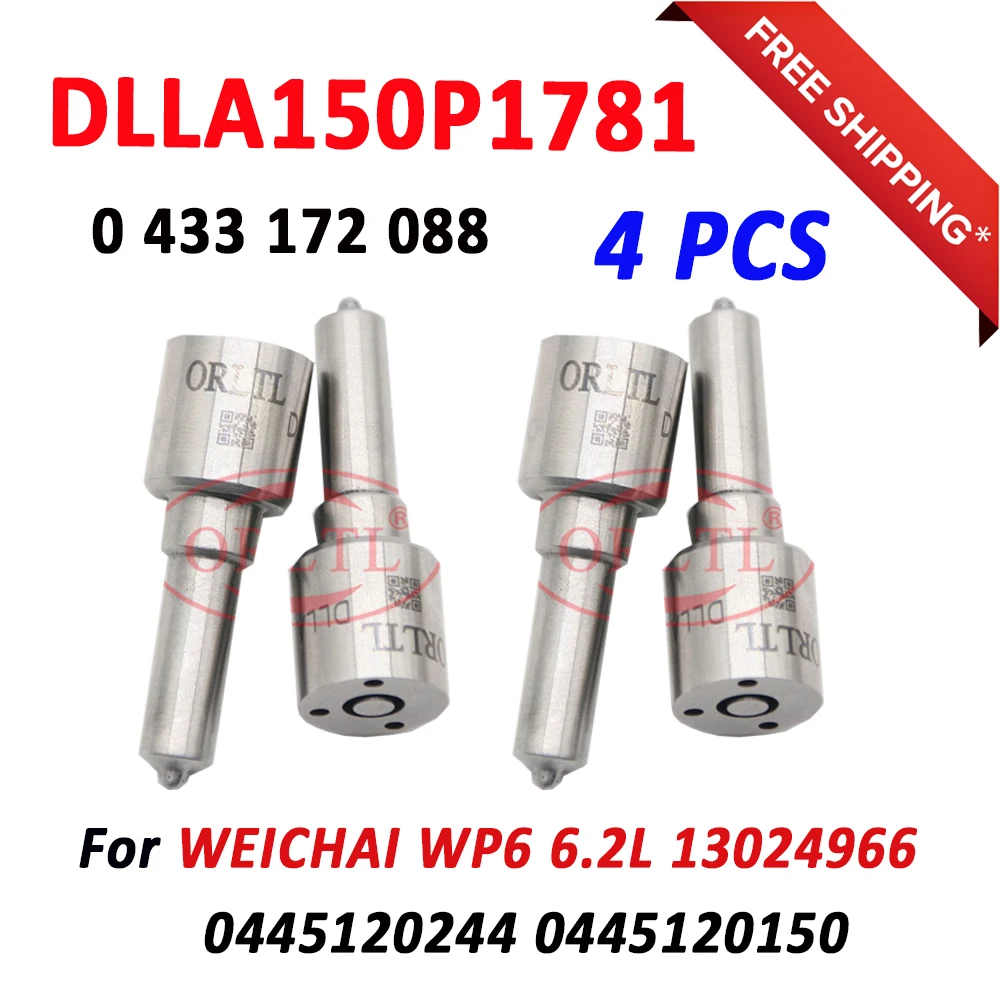 ORLTL Diesel Injector Nozzle DLLA152P1819 DLLA 152 P 1819 Fuel Auto 0 433 172 111 0445120170 0445120224 For WeiChai 612600080618