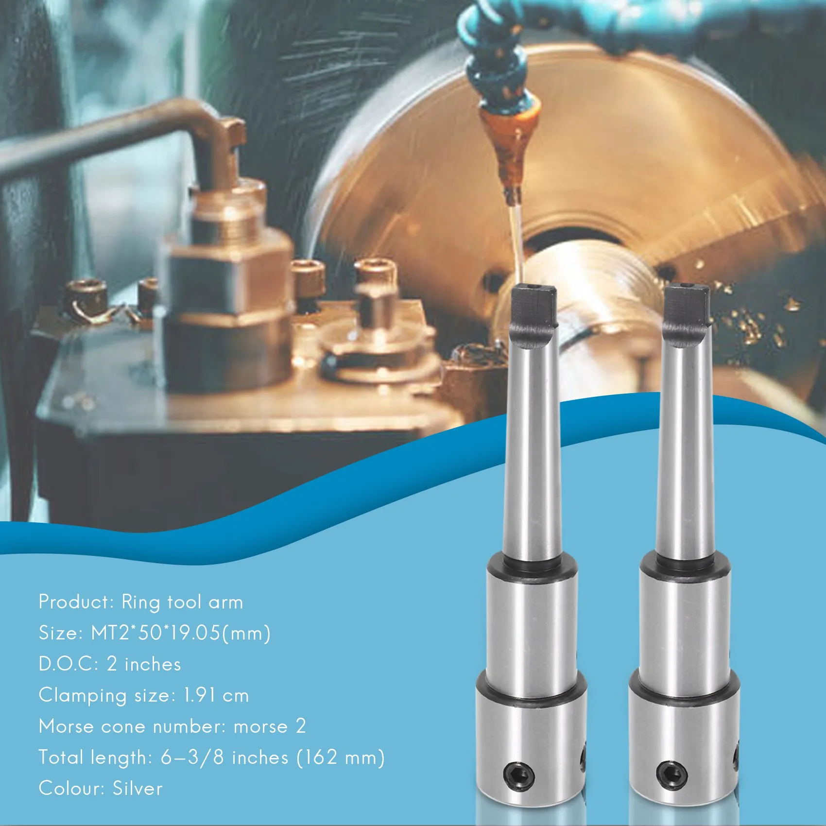 Annular Cutter Arbor with Morse Taper MT2 for 3/4 Inch Weldon Shank Annular Cutters Extension on Drill Press