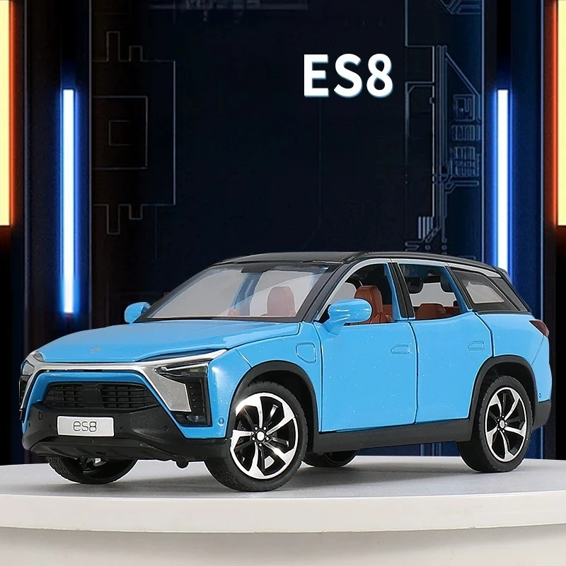 

1:24 ES8 New Energy SUV Simulation Car Model Alloy Diecast Sound and Light Toys Children's Gifts Hobbies and Collections