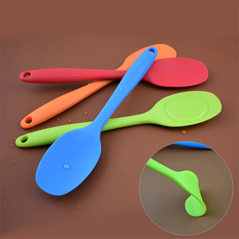 1PC Mini cucchiaio in Silicone cucchiaio antiaderente resistente alle alte Temperature per cucinare cucchiai per mescolare cucchiaio per mescolare forniture da cucina
