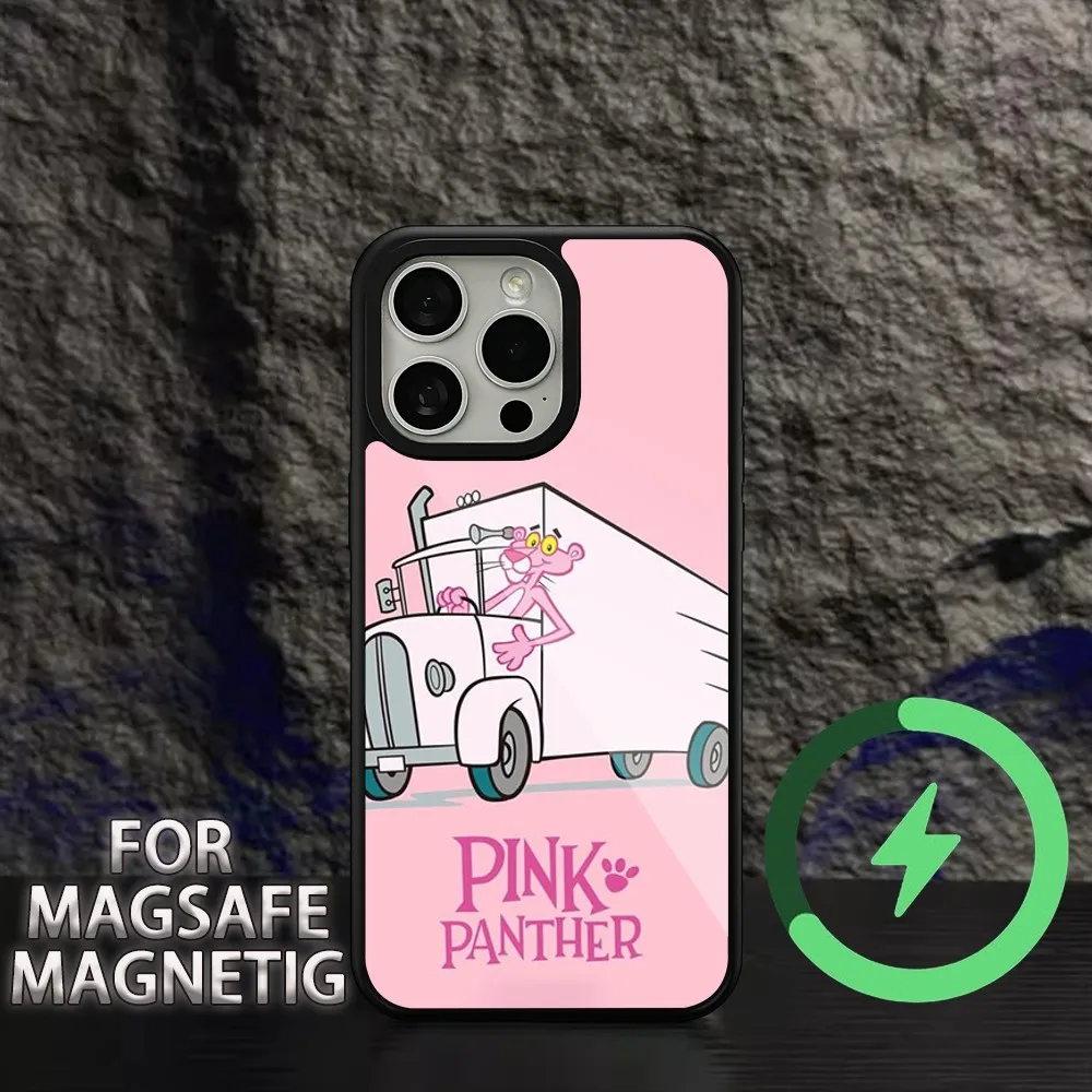 MOVIE P-Pink P-Panther  Phone Case For iPhone 11 12 13 14 15 Plus Pro Max Charging  Magsafe Magnetic Wireless Cover