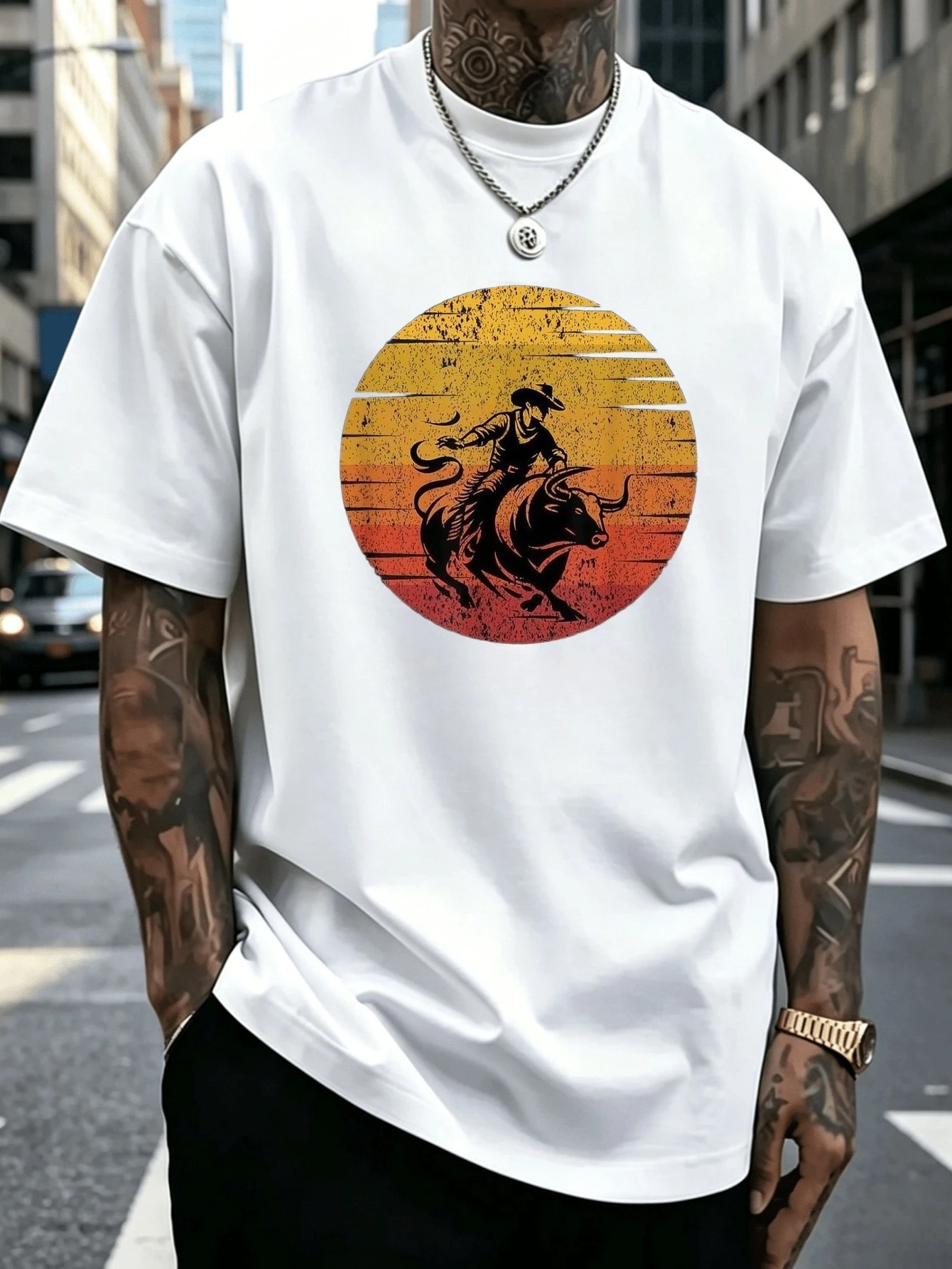 Retro Distressed Cowboy Bull R – Women'S Fashion Wild West Bewertung und Preis