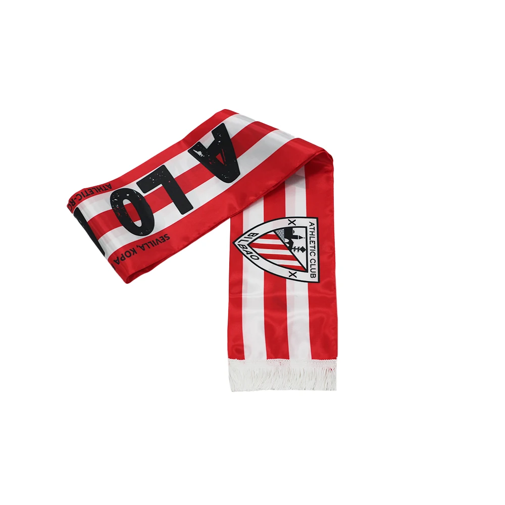 15x150cm  Double Side Printing Satin Football Soccer Fans Athletic Scarf Flags Silks Banner