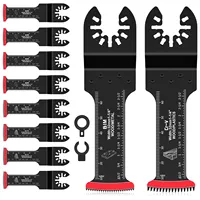 10Pcs Oscillating Saw Blades Set Compatible Quick Release Tool Kits Efficient Versatile Multi Tool Blades Kits for Wood Cutting