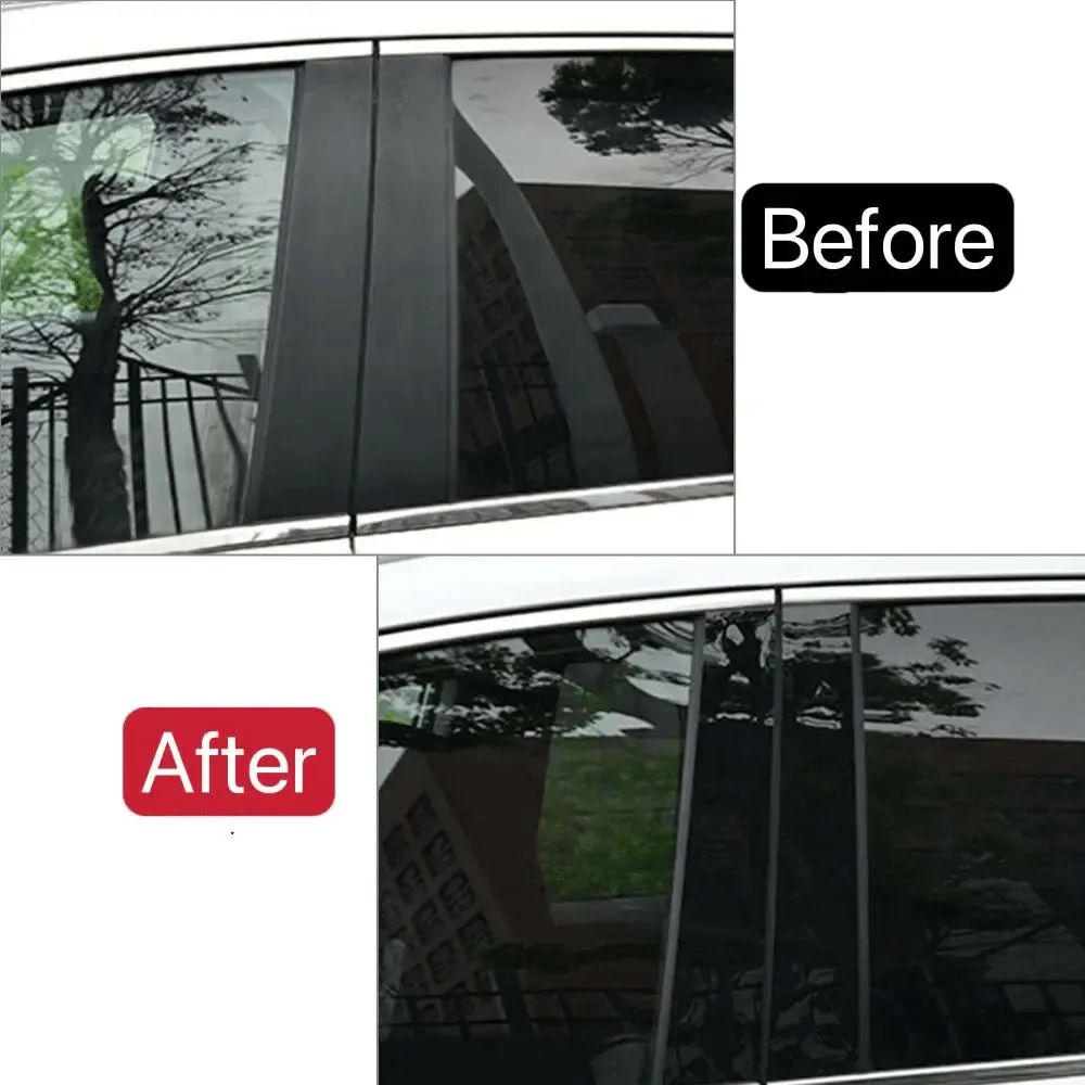 Car Door Window Trim Cover for Toyota Corolla E110 Sprinter Carib 1996~2002 Carbon Fiber Chrome Sticker Pillar Posts Accessories view 6